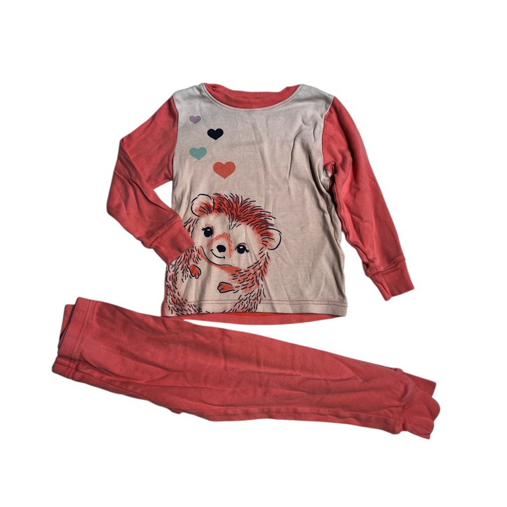 Kirkland Signature Kids Pajamas - Red and Cream Hedgehog print
